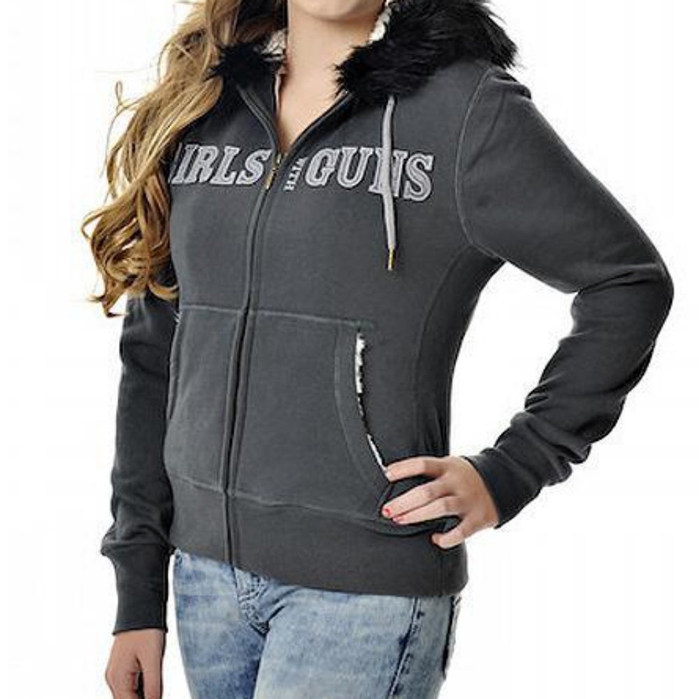 Girls with guns hooded jacket
